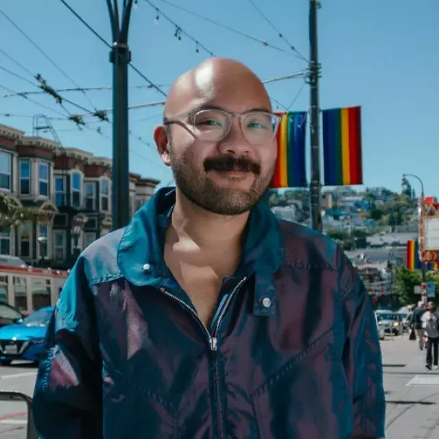 Josh Decolognon, Castro resident and host of KQED's "No Crumbs"